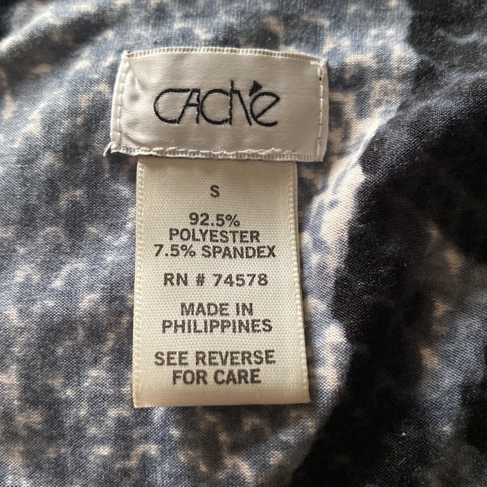 Cache Faux Wrap Snake Print Silver Buckle S - image 7